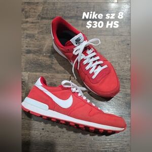 Nike Red and White Women's Athletic Shoes